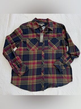 NWT Natural Reflections Flannel Shirt Women’s Size Large 100% Cotton